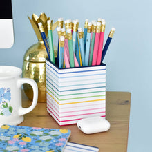 Load image into Gallery viewer, Patterned Pen Cup, Happy Stripe
