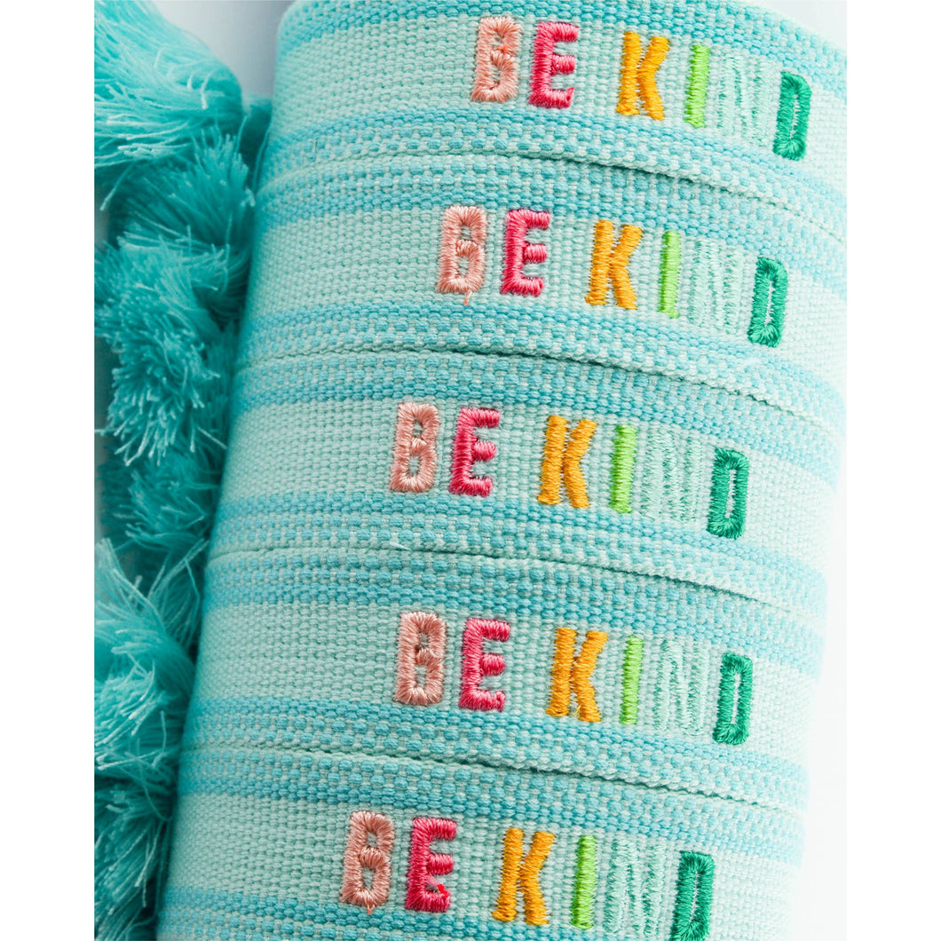 Colorful Embroidered Bracelets Mint | Be Kind