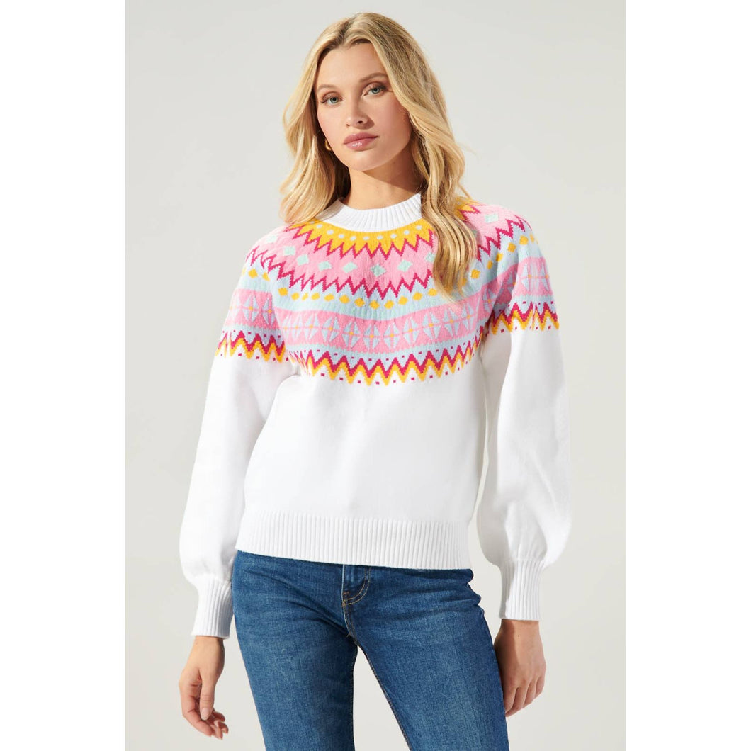 The Drake Fair Isle Pastel Sweater