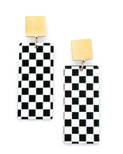Load image into Gallery viewer, Checkered Stud Earrings
