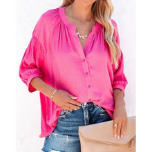 Load image into Gallery viewer, Think Pink Dotted Shirring Blouse: Pink / M - FOX Avenue
