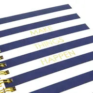 Load image into Gallery viewer, Make it Happen Journal Navy &amp; White Striped - FOX Avenue
