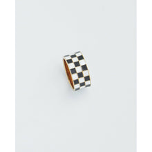 Load image into Gallery viewer, Black &amp; White Checkered Statement Ring
