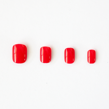 Load image into Gallery viewer, Red Hot | Bright Spicy Red Short Fake Nails Press-On Nails - FOX Avenue
