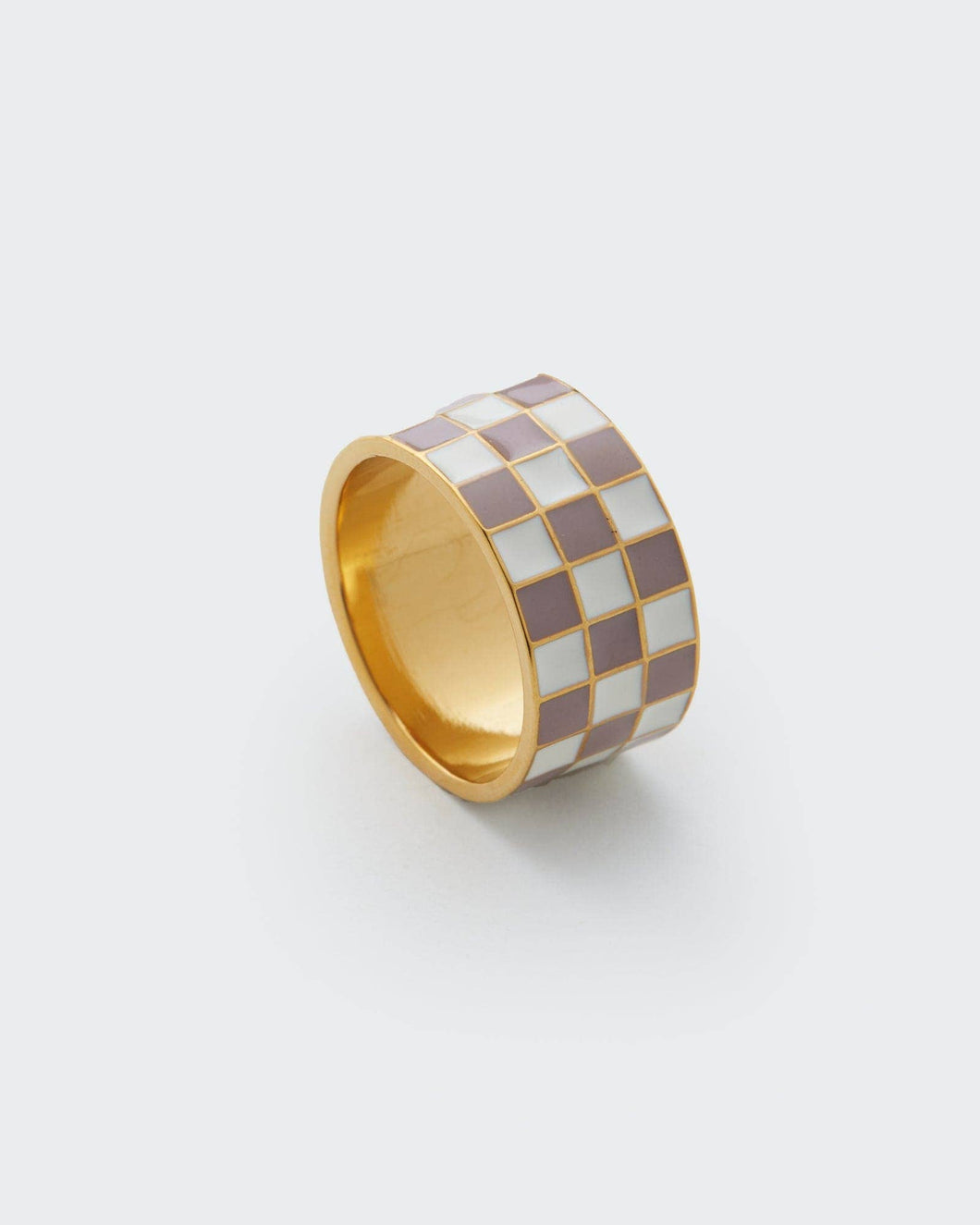 Checkered Vibes Statement Ring