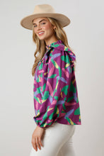 Load image into Gallery viewer, Sentinel Smocked Abstract Blouse

