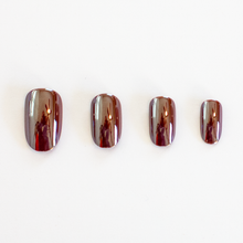 Load image into Gallery viewer, Cocoa Chrome Dark Brown Mirror Finish Press-On Nails Set
