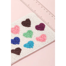 Load image into Gallery viewer, Colorful Beaded Heart Coin Purse
