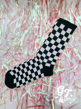 Load image into Gallery viewer, Checkered Crew Socks: One Size / Light Pink
