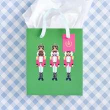 Load image into Gallery viewer, Medium Gift Bag, Green Nutcrackers
