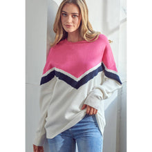 Load image into Gallery viewer, The Grace Pink Chevron Sweater
