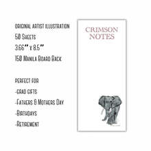 Load image into Gallery viewer, Alabama Crimson Notes Elephant Notepad
