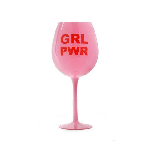 Hot Pink Girl Power Oversized Wine Glass - FOX Avenue