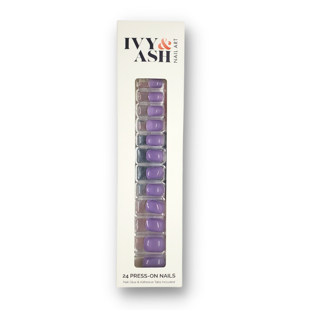 Ivy & Ash - Lovely Lavender | Light Purple Reusable Press-On Nail Set - FOX Avenue