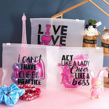 Load image into Gallery viewer, &quot;Cheer&quot; Waterproof cosmetic bag: Live Love Cheer
