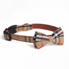 Load image into Gallery viewer, Designer Inspired Preppy Plaid Dog Bowtie Collar

