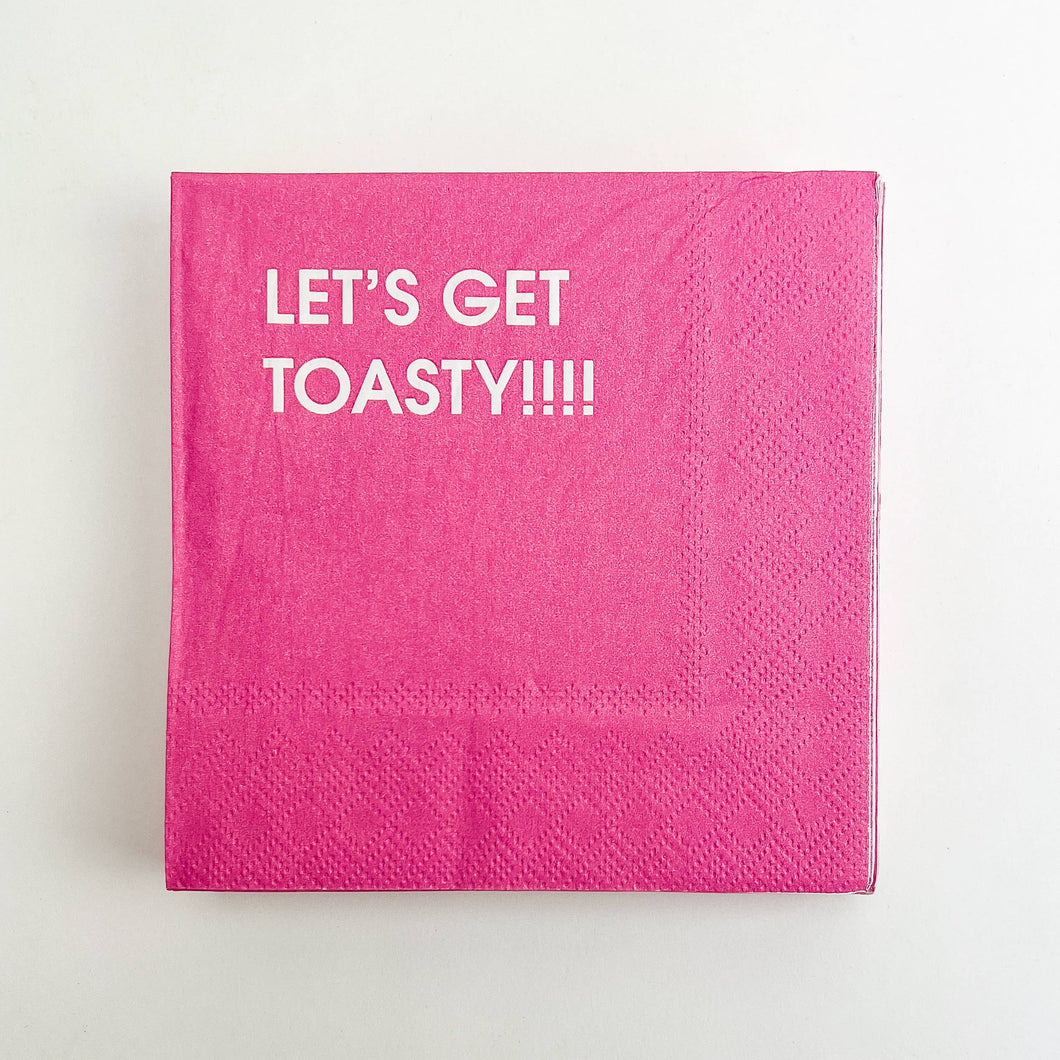 Chez Gagné - Let's Get Toasty -  Pink Cocktail Napkins - FOX Avenue