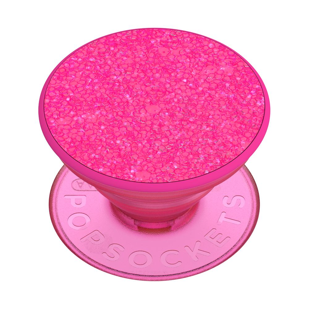 PopSockets Phone Grip Sparkle Hyper Pink