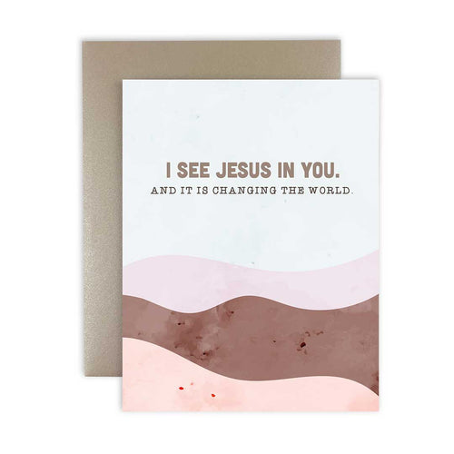 Cleerely Stated - Jesus in You Waves Greeting Card - FOX Avenue