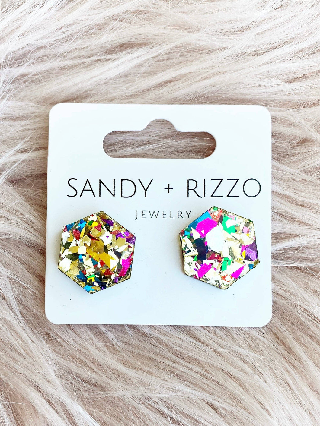 Gold Confetti Millicent Stud Earrings