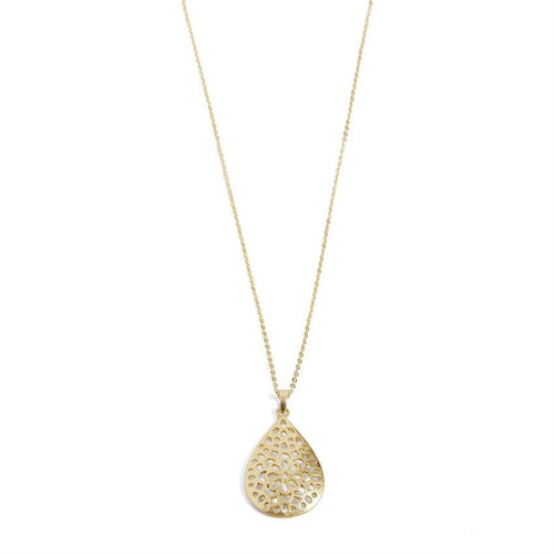 Whispers - Gold Flower Drop Necklace - FOX Avenue