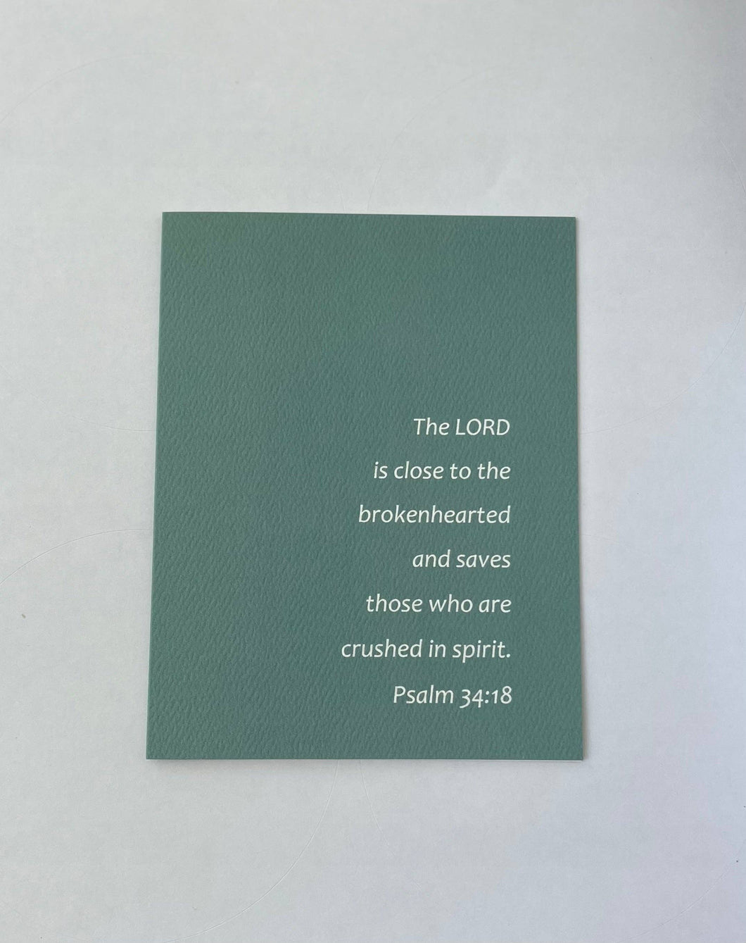 Brokenhearted Christian Encouragement Bible Verse Greeting Card