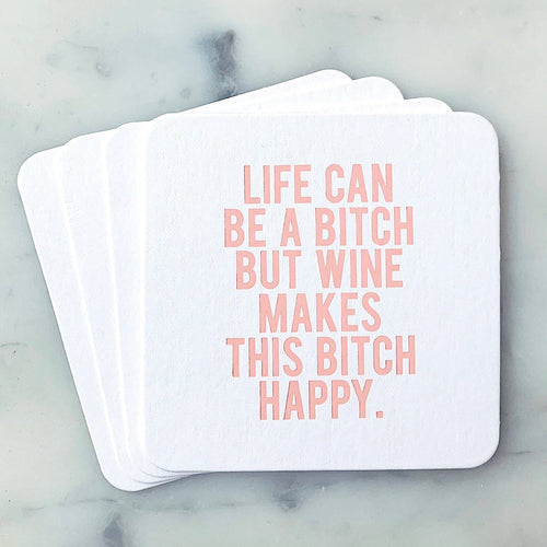 SippingTHIS - Life Can Be a Bitch Coasters - FOX Avenue