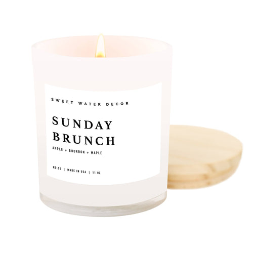 Sunday Brunch Soy Candle - White Jar - 11 oz - FOX Avenue