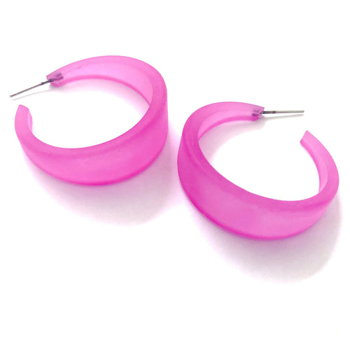 Watermelon Pink Emily Hoop Earrings - FOX Avenue