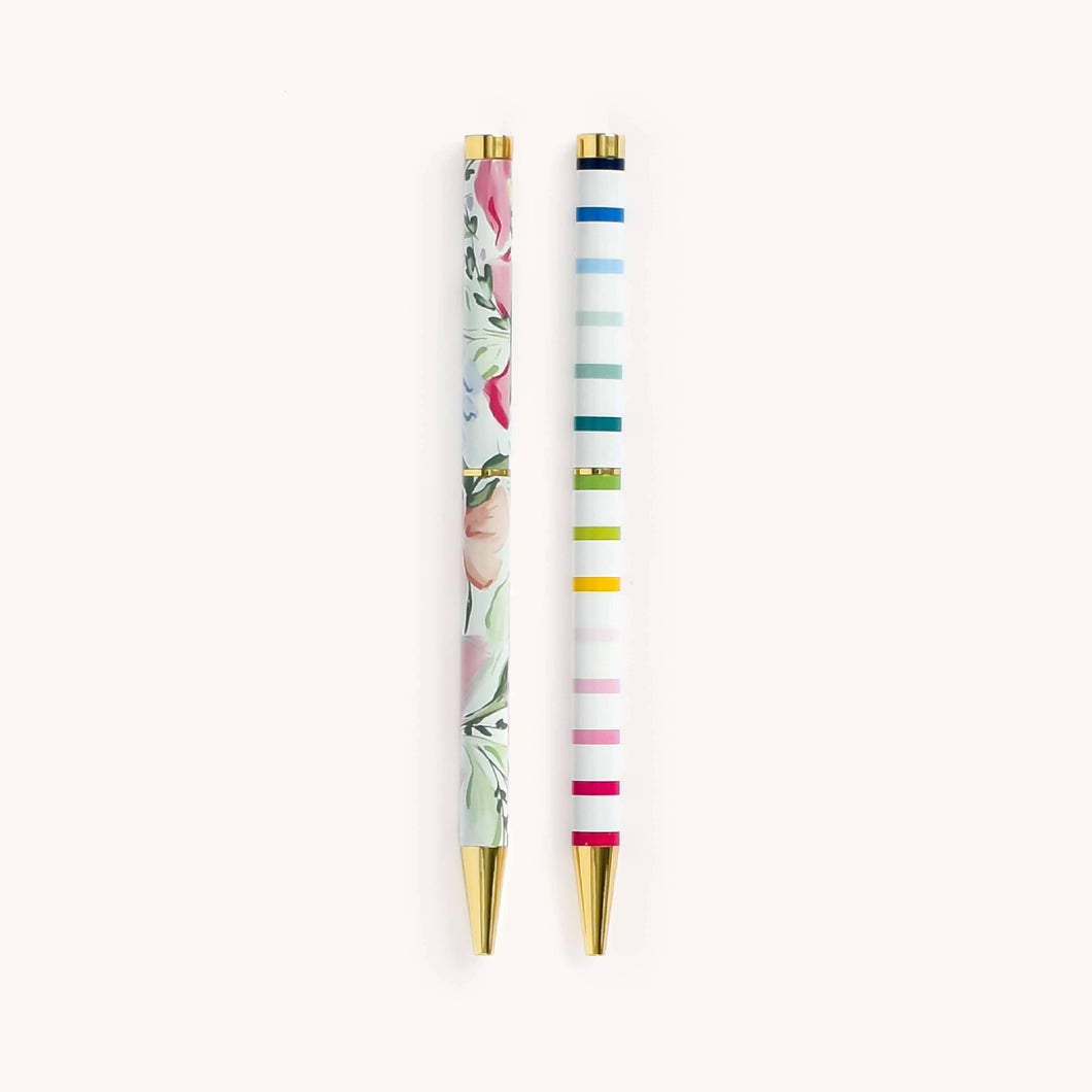 Twist Pen Set, Blush Magnolia & Happy Stripe