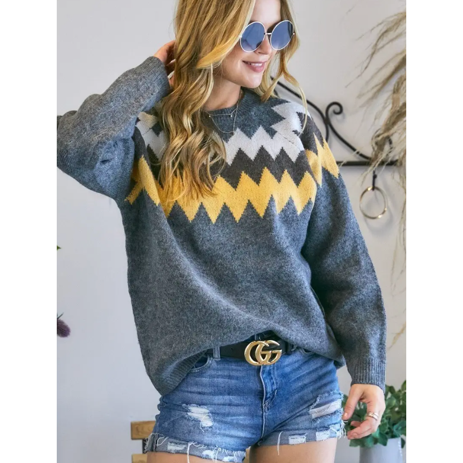 Paige Preppy Argyle Sweater - FOX Avenue