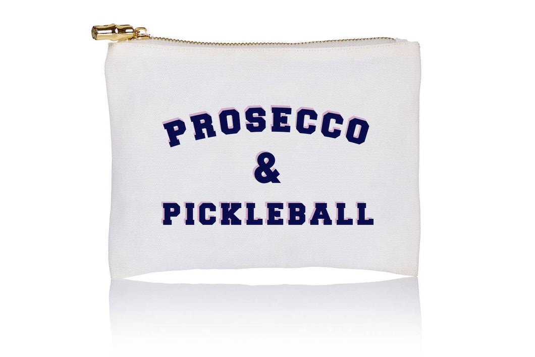 Pickleball & Prosecco Cosmetic Bag