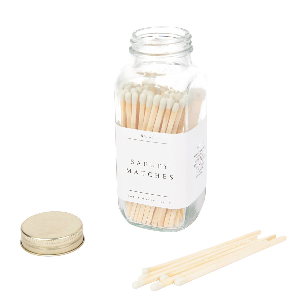 Modern Safety Matches, White Tip - Home Decor & Gifts