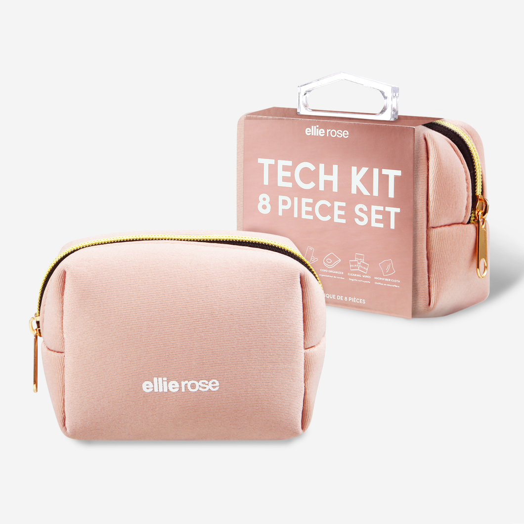 Tech Essentials 8-Piece Kit - Blush Nylon