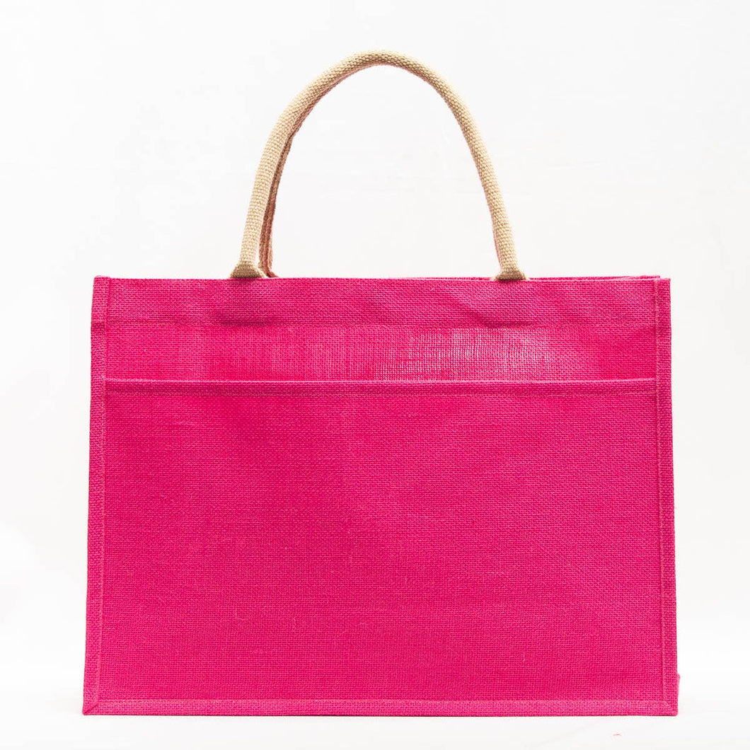 Jute Tote Magenta - FOX Avenue