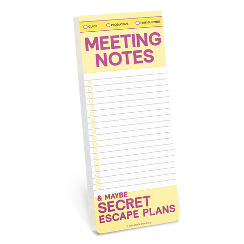 Knock Knock - Meeting Notes Make-a-List Pad - FOX Avenue