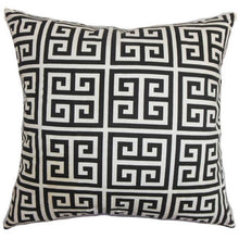Load image into Gallery viewer, Black &amp; White Greek Throw Pillow
