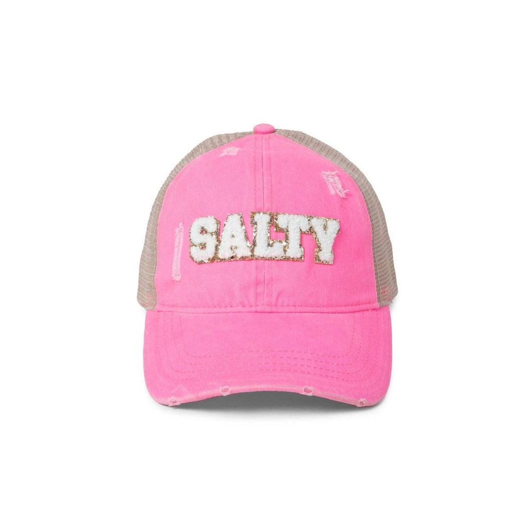 Embellish Your Life - Distressed Chenille Glitz Salty Trucker Cap - FOX Avenue