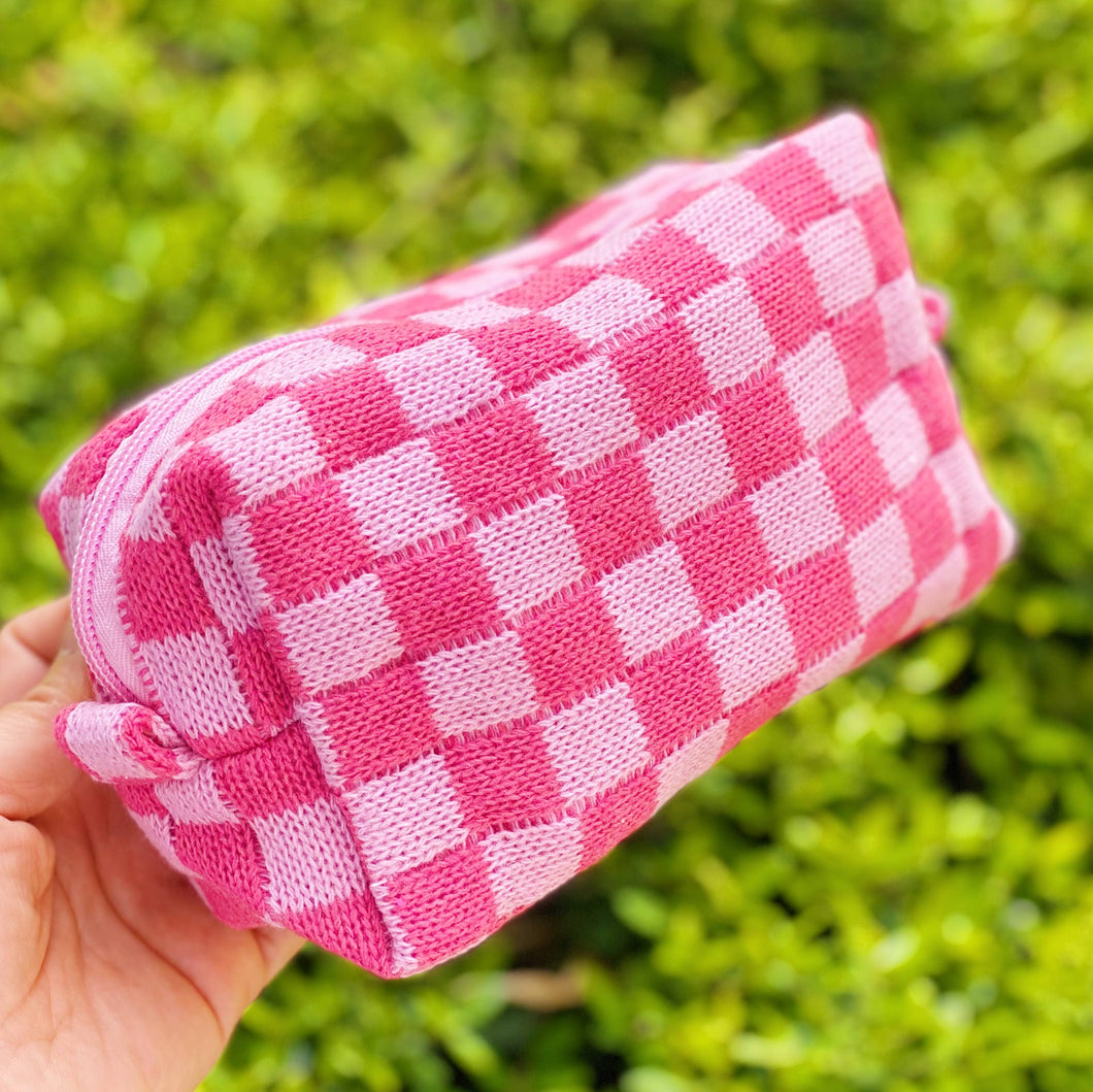 Check Yourself Cosmetic Bag: Pink