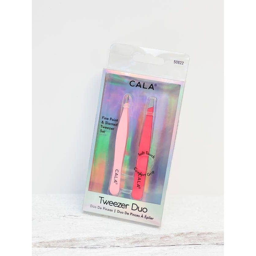 Prep Obsessed Wholesale - Soft Touch Duo Tweezer Set - Coral - FOX Avenue
