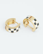 Load image into Gallery viewer, Checkered Hoop Earrings
